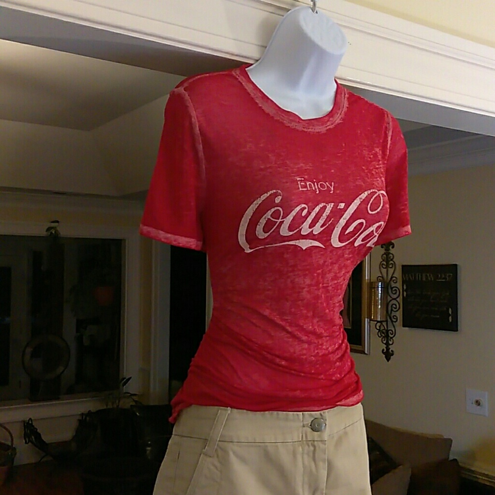 Cocacola( collecters item) ladies sheer top
